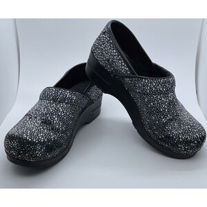 Sanita Printed Leather Clogs 0060240 Size 36